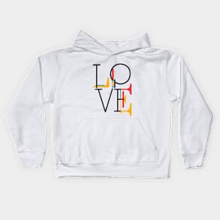 LOVE illustration text Kids Hoodie